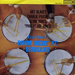 Art Blakey Charlie Persip Elvin Jones "Philly" Joe Jones Gretsch Drum Night At Birdland VINYL LP - Mono