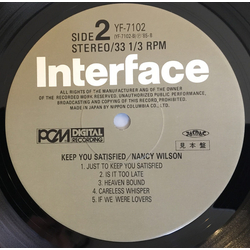 Nancy Wilson Keep You Satisfied VINYL LP - Promo Stereo