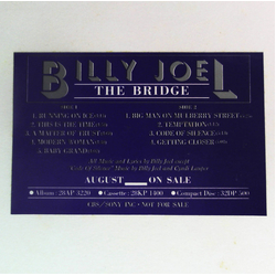 Billy Joel The Bridge VINYL LP - Promo Test Pressing