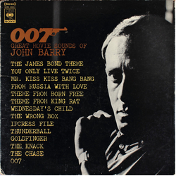 John Barry & His Orchestra 007 - Great Movie Sounds Of John Barry VINYL LP - Compilation Stereo