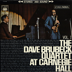 The Dave Brubeck Quartet At Carnegie Hall (Vol. 1) VINYL LP - Stereo Japan