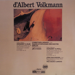 Christoph Henkel Eugen D'Albert Jiří Stárek (2) Jörg Baumann Miltiades Caridis Radio-Symphonie-Orchester Berlin Robert Volkmann Konzert C-Dur Für Cell