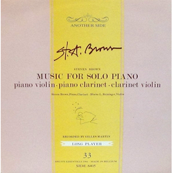 Steven Brown Music For Solo Piano VINYL LP Belgium