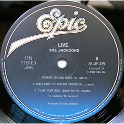 The Jacksons Live　ザ・ベスト・ライブ VINYL LP Japan