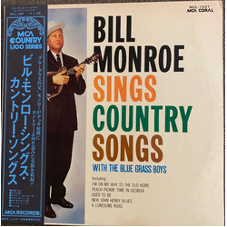 Bill Monroe & His Blue Grass Boys Bill Monroe Sings Country Songs VINYL LP - Compilation Reissue Japan