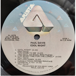 Paul Davis (3) Cool Night VINYL LP - Stereo