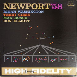 Dinah Washington Don Elliott Max Roach Terry Gibbs Newport '58 VINYL LP - Mono Reissue