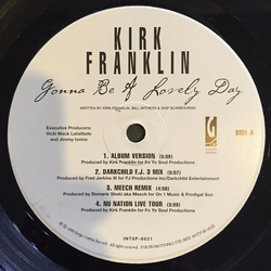 Kirk Franklin Gonna Be A Lovely Day VINYL 12" - Promo