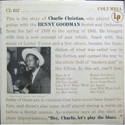 Charlie Christian With The Benny Goodman Sextet And Orchestra VINYL LP - Compilation Repress Mono US