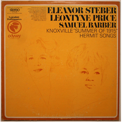 Eleanor Steber Leontyne Price Samuel Barber Knoxville Summer Of 1915 / Hermit Songs VINYL LP - Compilation Stereo