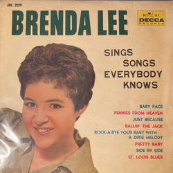 Brenda Lee Sings Songs Everybody Knows VINYL 10" - Compilation