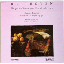 Enrica Cavallo Franco Gulli Ludwig van Beethoven Musique De Chambre Pour Piano Et Violon, Vol. 5 VINYL LP - Stereo