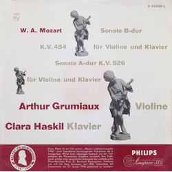 Arthur Grumiaux Clara Haskil Wolfgang Amadeus Mozart Sonate B-dur K.V. 454 Für Violine Und Klavier / Sonate A-dur K.V. 526 Für Violine Und Klavier VIN