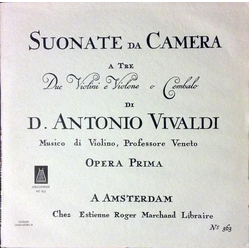 Antonio Vivaldi Suonate Da Camera A Tre - Opera Prima VINYL LP