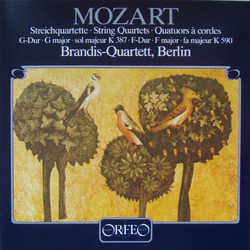 Brandis Quartet Wolfgang Amadeus Mozart Streichquartette G-Dur KV 387, F-Dur K590 VINYL LP - Stereo