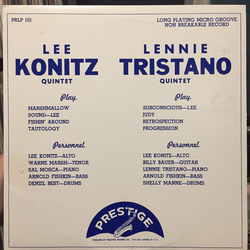 Lee Konitz Quintet Lennie Tristano Quintet Lee Konitz Quintet / Lennie Tristano Quintet VINYL 10" - Reissue