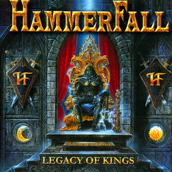 Hammerfall Legacy Of Kings ltd ed CLEAR w/ BLACK + RED SPLATTER vinyl LP