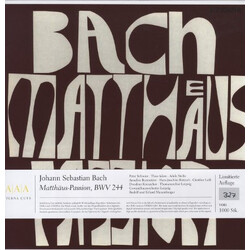 P.Schreier / D.Kreuzchor / G.L Bach Matthaus-Passion Vinyl 4 LP