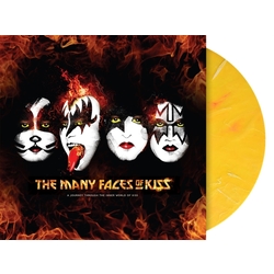 Various Artists Many Faces Of Kiss YELLOW SPLATTER vinyl 2 LP gatefold sleeve
