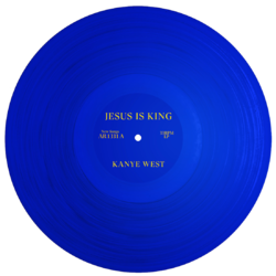 Kanye West Jesus Is King BLUE vinyl LP clear sleeve