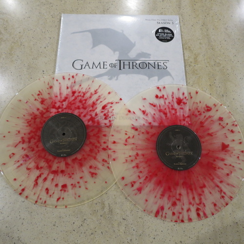 Game Of Thrones S3 Soundtrack Clear Red Splatter Vinyl 2 Lp