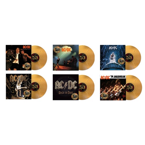 AC/DC GOLD NUGGET VINYL 6LP ALBUM BUNDLE - WAVE 2